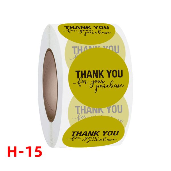 

1 inch round thank you for your purchase stickers 500 labels per roll 1222305