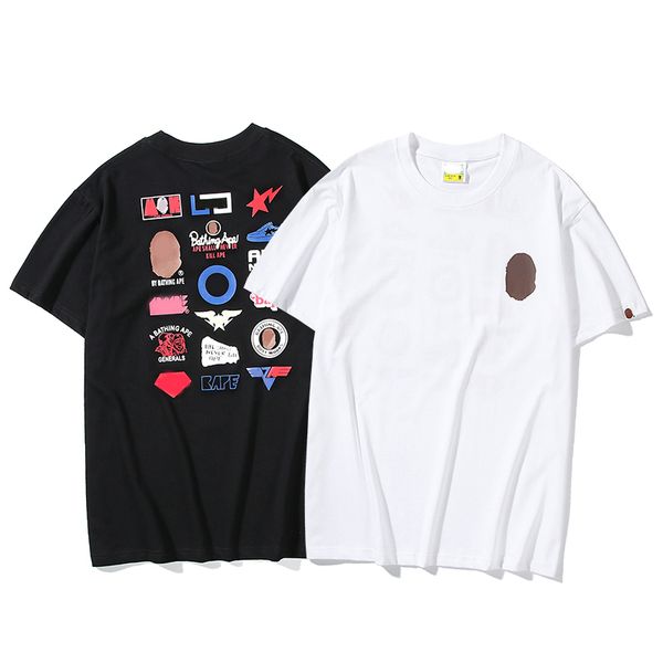 

men's clothing short sleeve tees polos mens t-shirts summer simple icon cotton casual solid color t-shirt men fashion top, White;black
