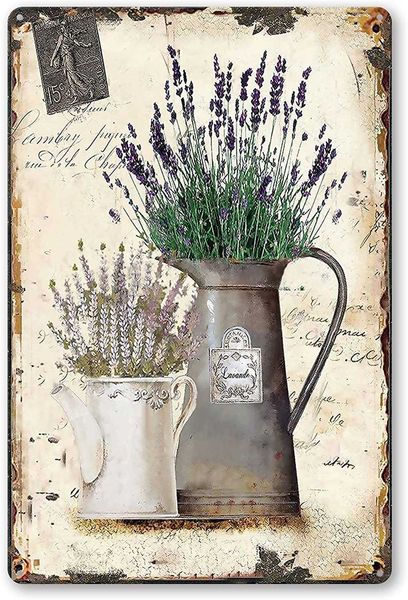 

garden flowers wall home decor vintage metal tin sign gift