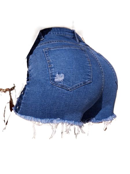 

sxy raw hem ripped denim shorts c0jy#, White;black