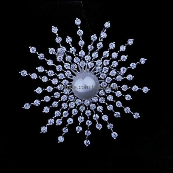 

pins brooches jewelry red trees drop arrival luxury aaa cubic zirconia beautif snowflake shape christmas brooch pins pendant compatible del, Gray