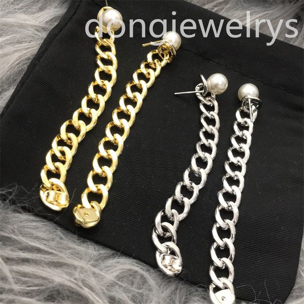 

pearl earrings luxury classic necklace designer charm earrings women knot hoop earring stud dongjewelrys fashion earings ear cuff fine jewel, Golden;silver