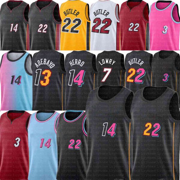 

jimmy butler 7 kyle miamis lowry tyler 14 herro basketball jersey city bam 13 ado dwyane leÂheatsÂe dwayne 3 wade pink edition shirt