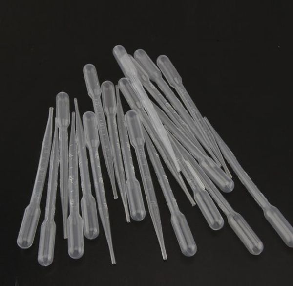 All'ingrosso- Alta qualità Nuovo 100PCS 3ml Contagocce in plastica usa e getta Set Pipette graduate per trasferimento