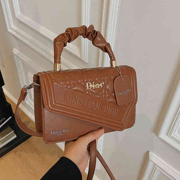 

square luxury bag red version oblique cross women's small hand-held rhombic letter shoulder bag all-match portable shoulder messenger d