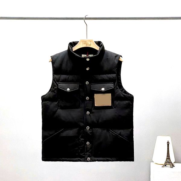 

designer down vest men veste gilet feather vest winter vests coat waistcoat embroidery button jackets waistcoats bodywarmer ultra light slee, Black;white