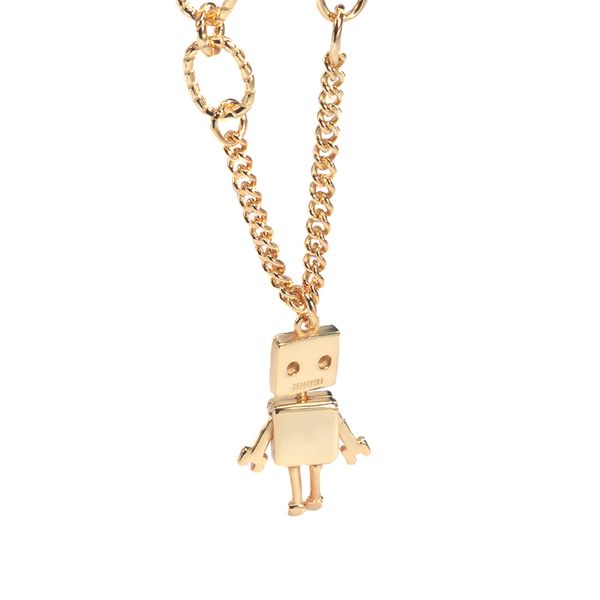 

2023 new fashion pendant necklaces instagram recommend product robot necklace for girls and all accation, Silver