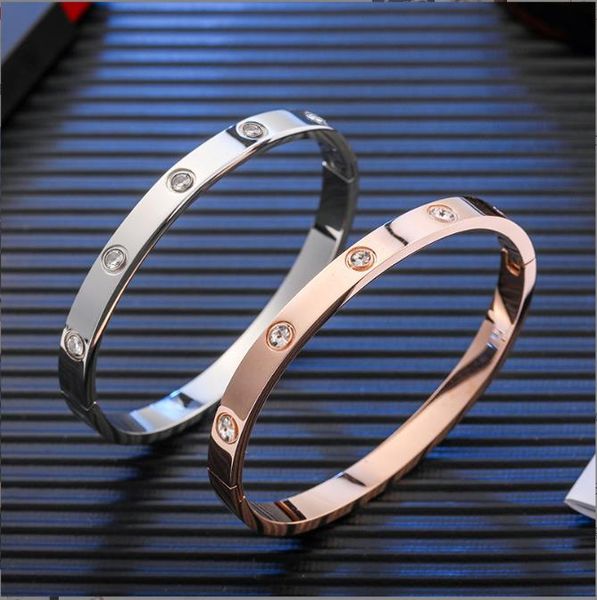 

selling titanium steel rose gold couple bracelet men's and women's valentine's day bracelet manufacturer direct sales, Silver
