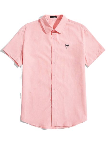 

men tree embroidered shirt m1v4#, White;black