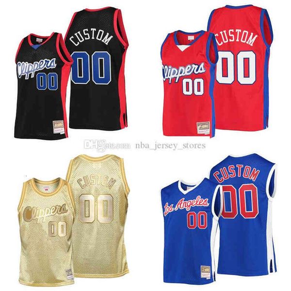 

custom stitched basketball jersey kawhi leonard #2 paul george #13 any name number mitchell & ness hardwoods classics retro jerseys men, Black