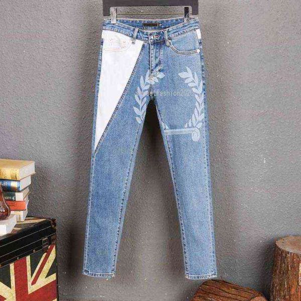 

20ss mens designe jeans distressed motorcycle biker rock skinny ripped hole stripe famous brand denim pants dsq, Blue