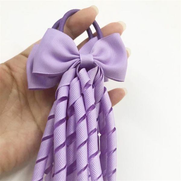 

crooked tassels bow elastic hair bands for girl creative fashion hair accessories cheerleading girls hairs ties 1 88mn d3, Slivery;white