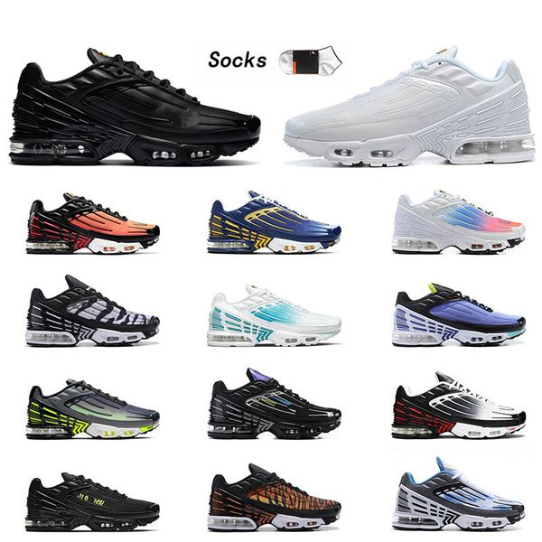 

2022 arrival authentic tn plus tuned 3 iii running shoes men women trainers all white black silver laser blue tns sport sneakers airmac leat