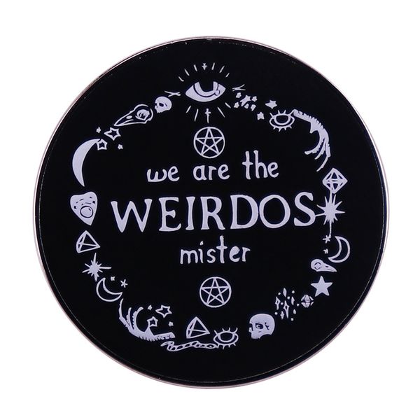 

we are the weirdos mister pin brooch button badge, Blue
