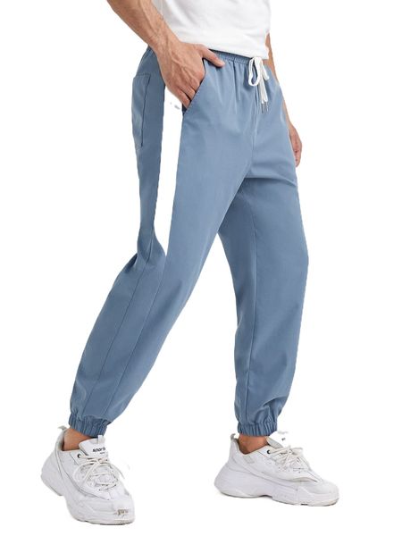 

men drawstring waist jogger pants o6xh#, Black