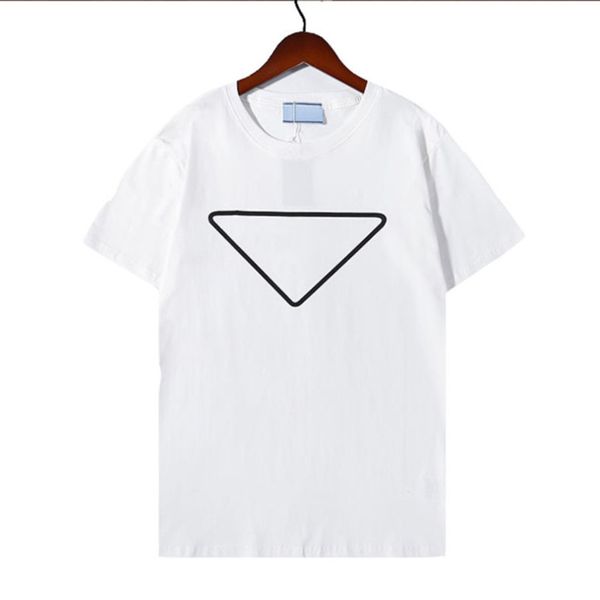

designer mens t shirts luxury summer short sleeve men women tee classic brand p triangle t-shirts senior pure cotton size s-2xl tees qq5i, White;black