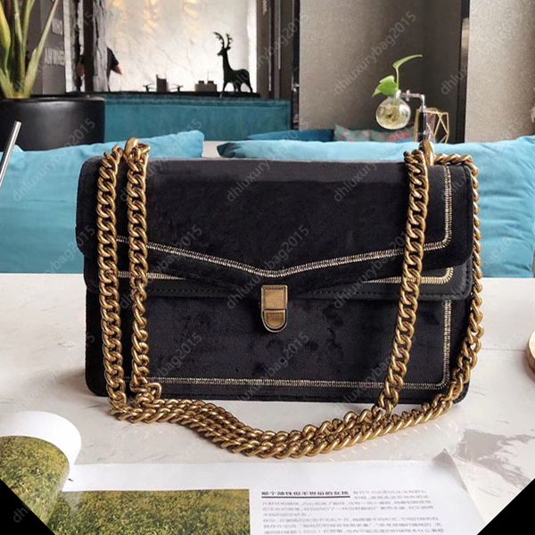 

velvet shoulder bags designer handbags charm golden chain tote wallet crossbody noble gorgeous women clutch bag purse 5 colors