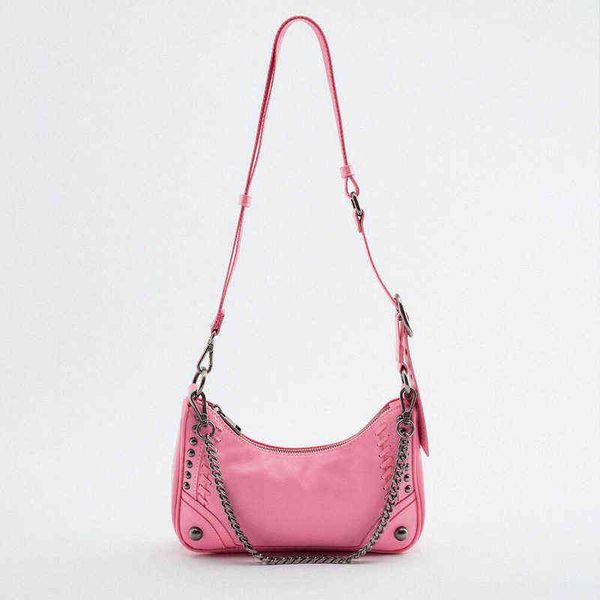 

rocker punk fashion women shoulder bag hip hop vintage ladies crossbody bags brand designer spring female handbag armpit luxury 0628