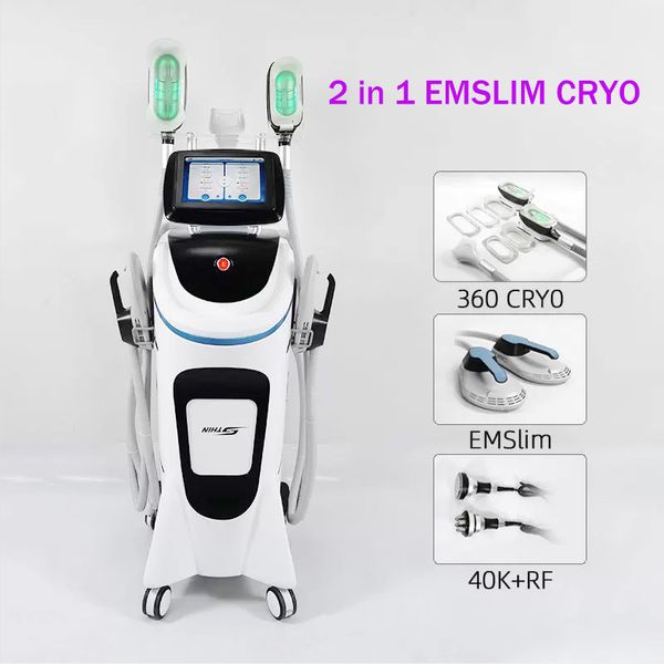 

2 in 1 hiemt 360 cryolipolysis slimming machine fat ing weight loss cavitation rf body sculpt fat reduction