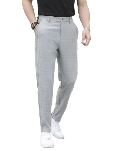 

men slant pocket tailored pants w2gh#, Black