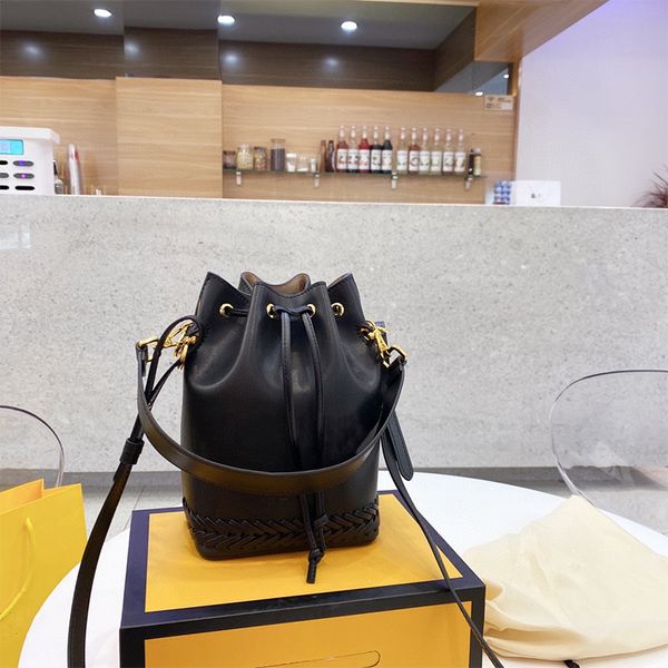 

vintage presbyopia woman bucket bags fashion handbags shoulder bag street messenger crossbody bag genuine leather lady totes luxury wallet