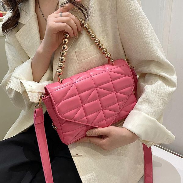 

evening bags beading fashion women's small pu leather crossbody 2022 summer designer brand shoulder bag female luxury handbags