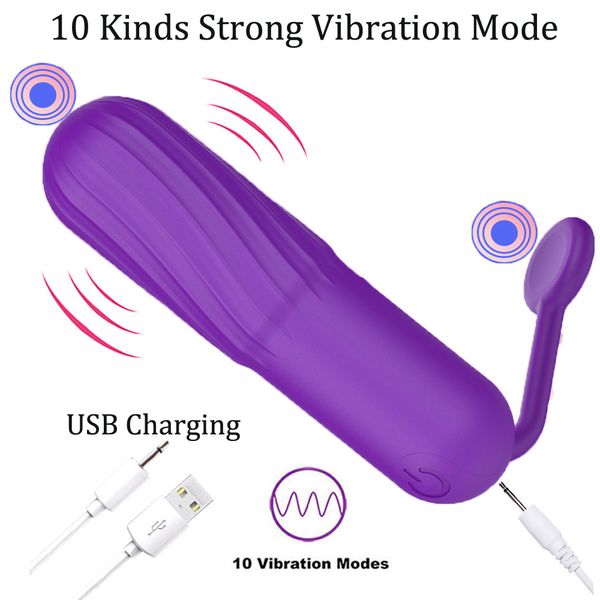 USB Bullet Vibrator Ricaricabile Mini Piccolo Forte Uovo Vibrante Vagina Palla G spot Massaggiatore Giocattoli per adulti Vibratori sexy per le donne