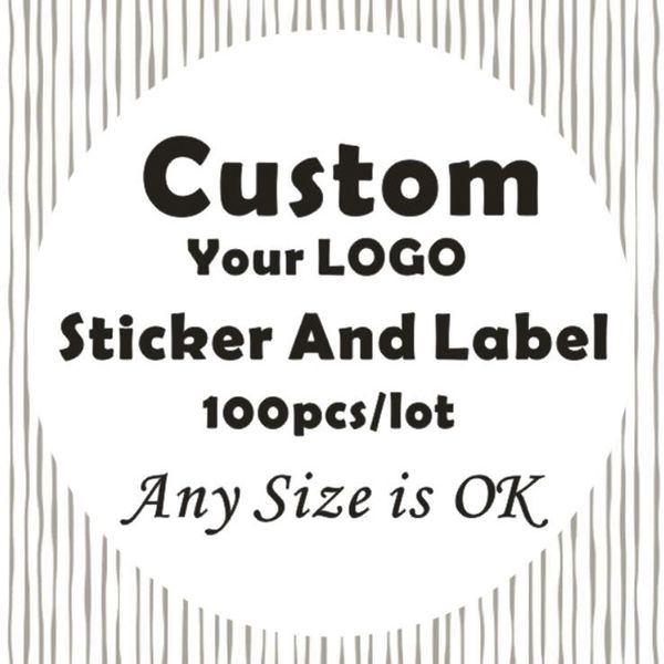 Adesivos personalizados e adesivos de gravadores personalizáveis ​​37cm Design próprio Business Baking Gift Stickers 220618