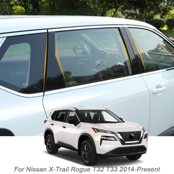 Car Window Center Pillar Sticker Trim Pellicola antigraffio per Nissan X-Trail Rogue T32 T33 2014-Present Accessori esterni per auto