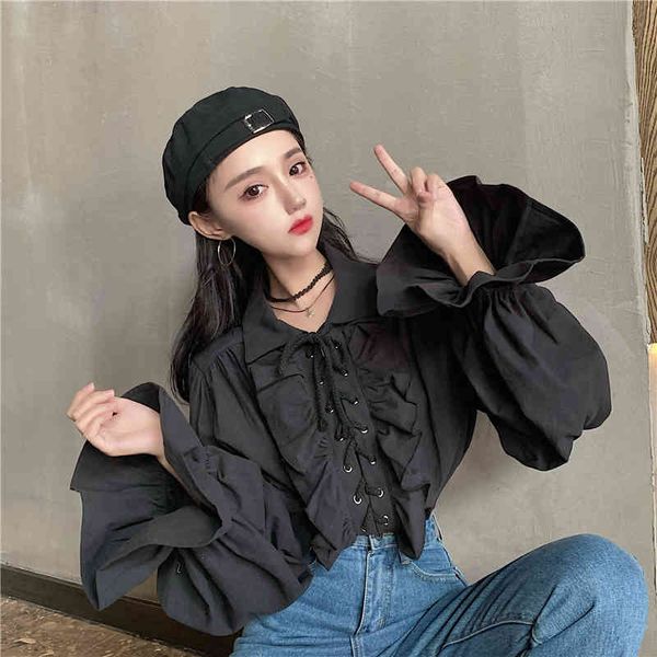 

women's hoodies & sweatshirts shirt of the ladies lolita from vintage xmlv, Black