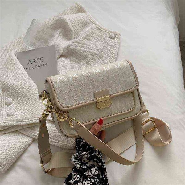 

evening bags letter printed plaid canvas shoulder for women wide band crossbody bag female small square wallet and handbag trended brand 220
