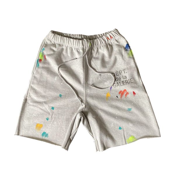 

shorts gallerydept 20ss color ink splashing hand-painted graffiti men's and women's sports casual shorts capris, White;black
