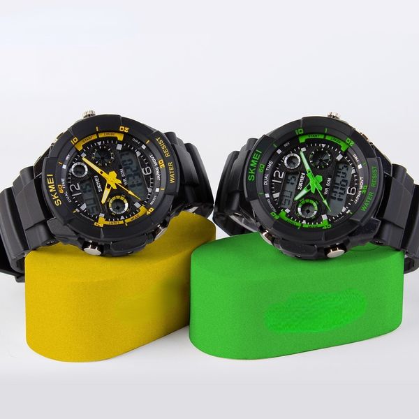 Orologio digitale a LED per bambini con doppio display Cronografo Orologi sportivi Orologio da polso impermeabile per bambini per ragazze