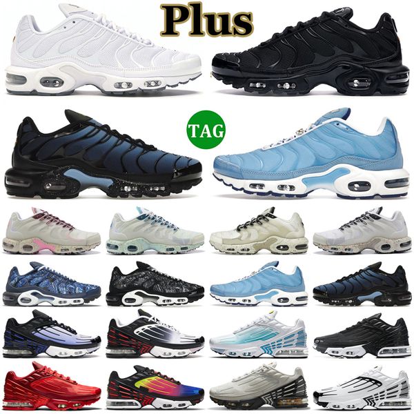 

tn plus 3 running shoes men women terrascape triple black white psychic university blue red hyper jade midnight navy pimento mens trainers o, White;red