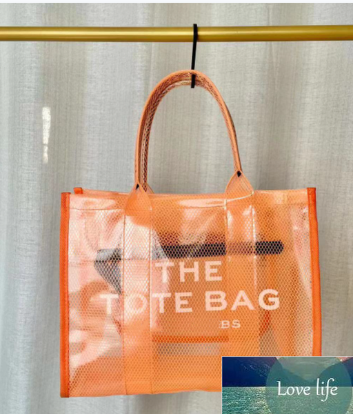 

women shoppingbag beach bag new handbag tote bags large letter women macaron candy color mesh letters trend pvc with logo