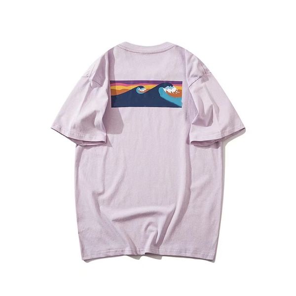 

pata new summer women's t shirt surf print doodle high street tees mens women casual short sleeve tee shirt cotton streetwear, White