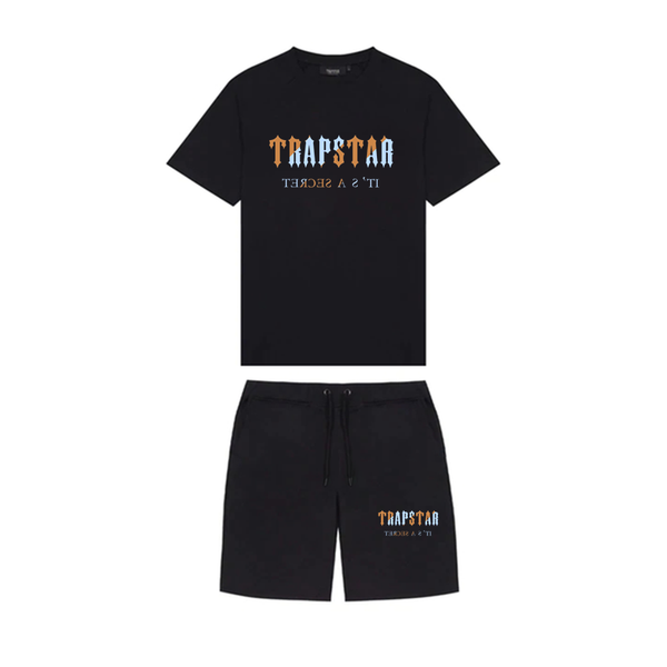 

men's tracksuits brand trapstar printed men's clothing t-shirt suit jacket set earrings clip funny hip-hop color coat beach skmen&, Gray