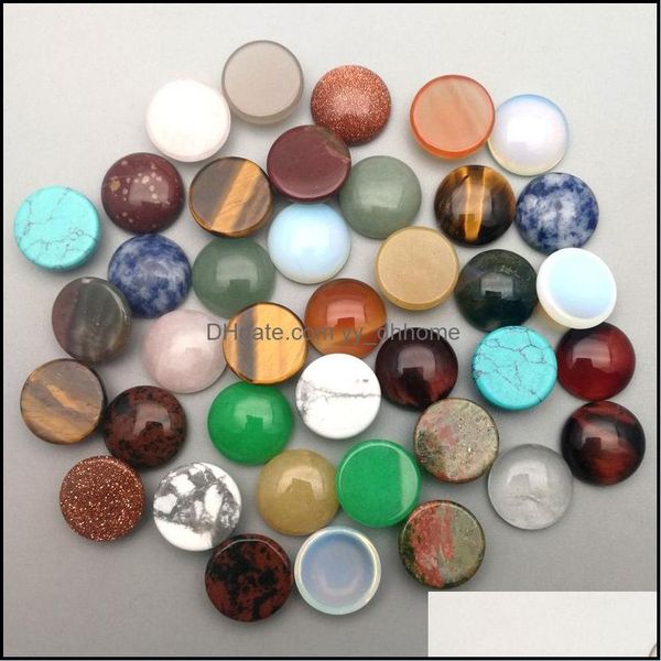 

stone loose beads jewelry natural 14mm round opal rose quartz tigers eye turquoise face for nec dhnr7, Black