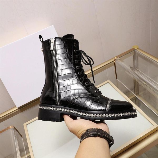 

women boots jimmy bottes real leather shoes the crystal outdoor martin chaussures de designer christmas platform tory channel casu328f, Black