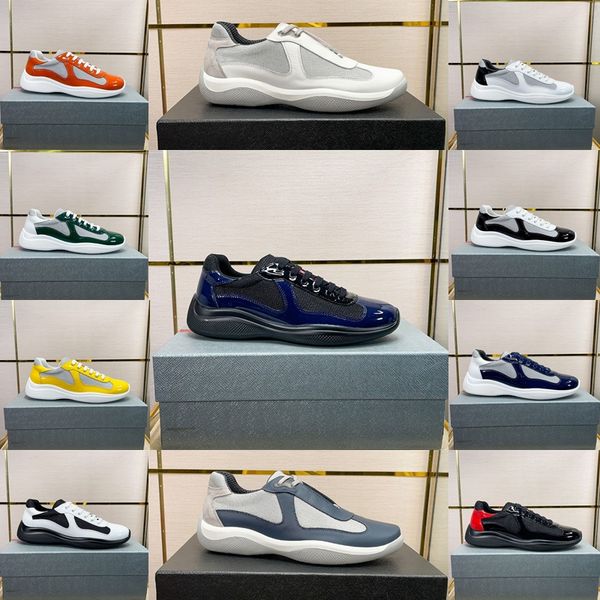 

designer lux linea rossa mens running shoes america's cup sneakers patent leather iconic aesthetic