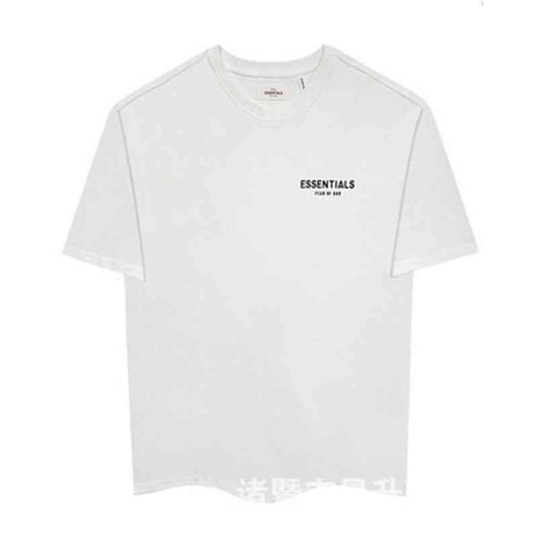 

50% discount god of fog double fear thread essentials short sleeve men's small letter loose fashion brand t-shirt women factory sales, White;black