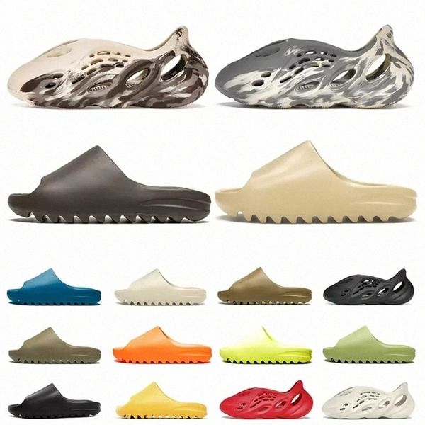 

runner foam slippers men sandals women slipper triple white black bone core cream clay desert sand moon gray ochre earth brown orange soot r
