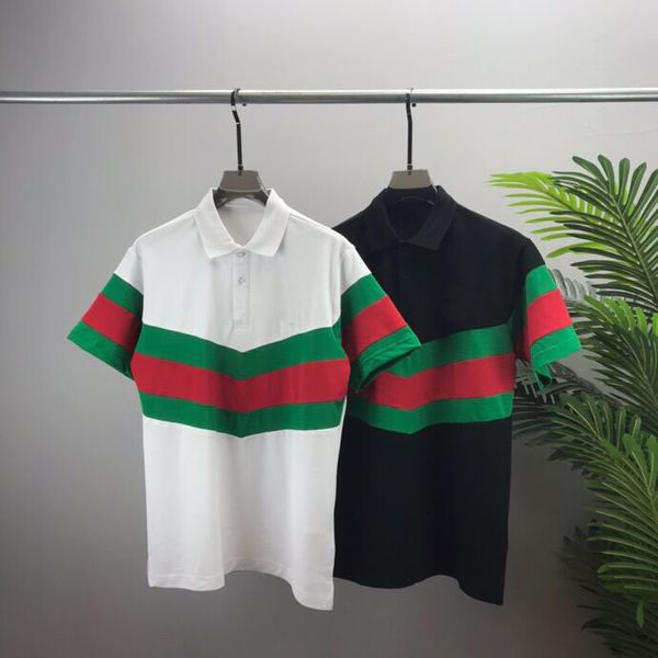 

2022 spring/summer printed letter short sleeve suit shirt men's women's personality trend t-shirt g54d3, Black;brown