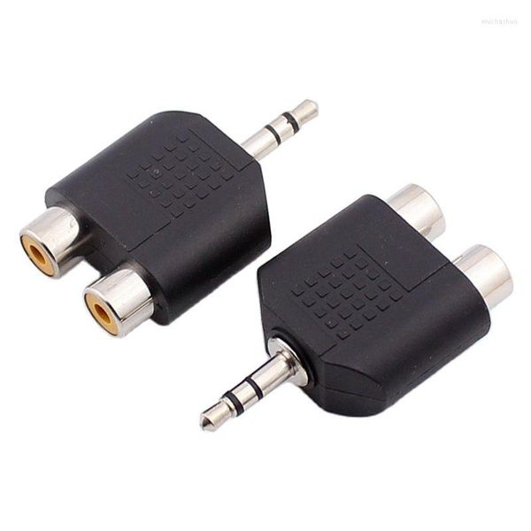 Beleuchtungszubehör Sonstiges Stereo-3,5-mm-Stecker auf RCA-Splitter-Adapter Hochwertiger schwarzer M/F-Anschluss 10 StückSonstiges