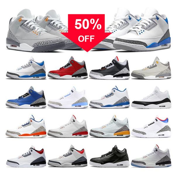 

jumpman 3 mens womans basketball shoes 3s sneakers trainers outdoor sports unc jth tinker white cement men and woman shoe a, Black