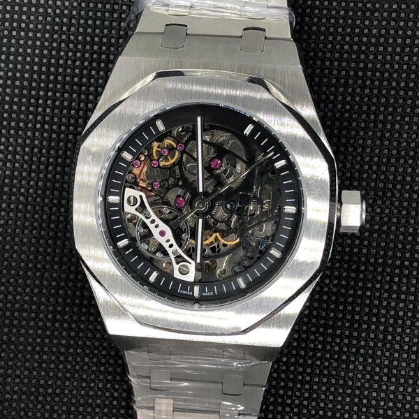 

fashion watch new mens fully automatic mechanical movement hour fand display wristwatches luxury metal strap waterproof watch with gox g, Slivery;golden