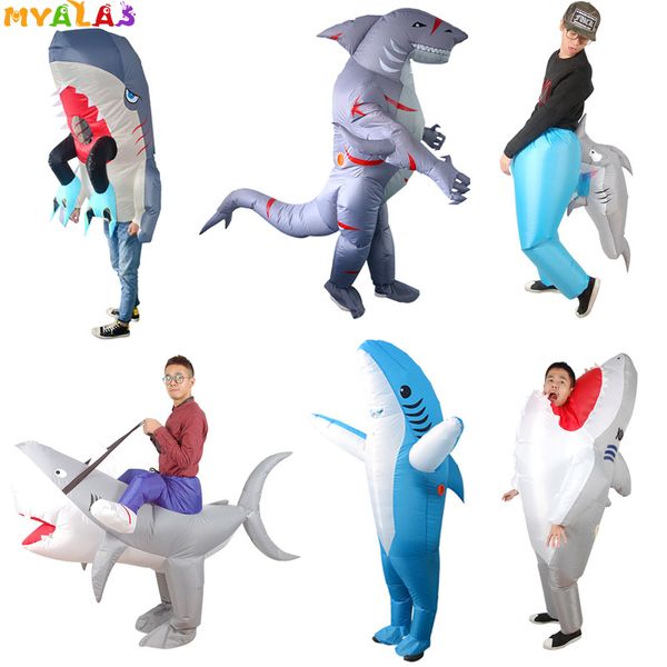 

mascot doll costume purim halloween carnival inflatable shark costume party costumes for women men animal alien shark costume, Red;yellow
