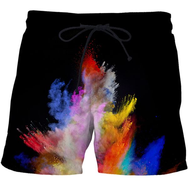 

boys speckled tie dyeing series summer men women bermuda shorts for men harajuku 3d print men's clothing oversized casual 220624, White;black