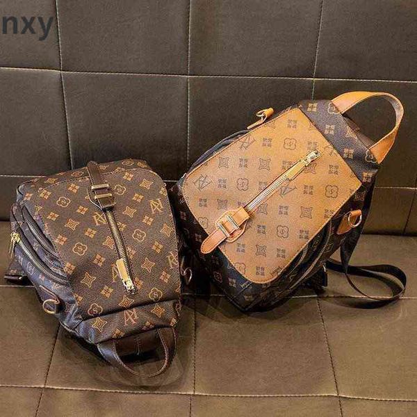 

leather backpack r ladies bag men women style floral print classic outdoor handbag party schoolbags rucksack 220723
