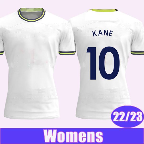 

22 23 sanchez son womens soccer jerseys new hojbjerg home white football shirt kane short sleeves uniforms, Black;yellow